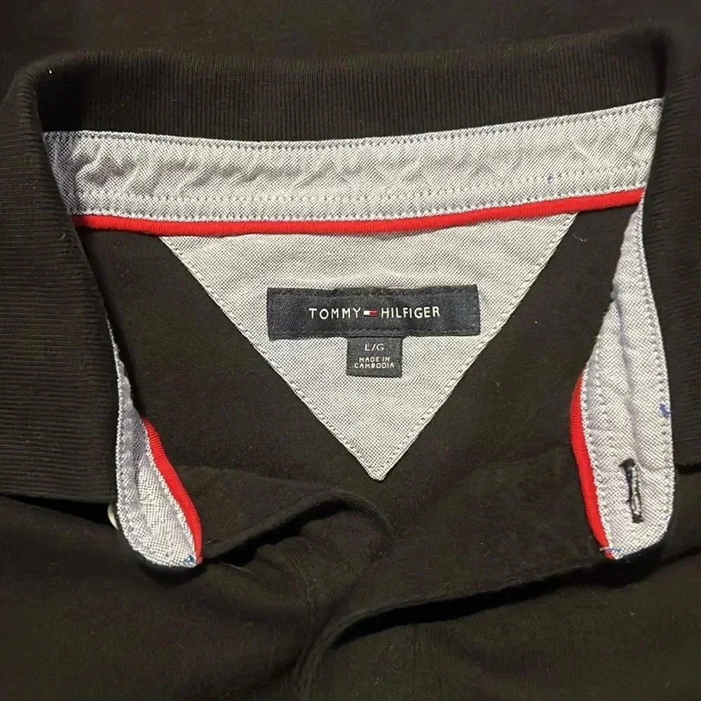 Tommy Hilfiger Black Collard Short Sleeve Polo 1035 - Picture 3 of 5